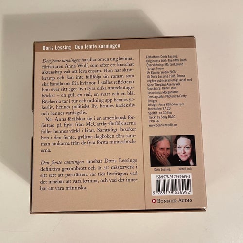 Ljudbok på CD - Doris Lessing - den Femte Sanningen. Nobelpriset 2007.