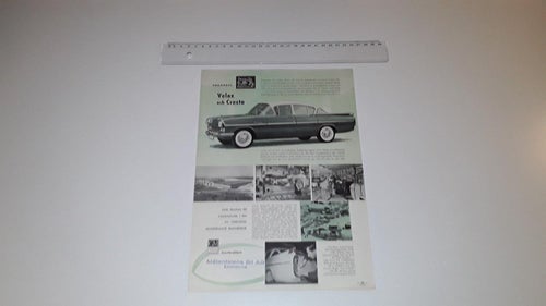 Vauxhall Velox och Cresta 2 sidor tryckt ? text svenska
