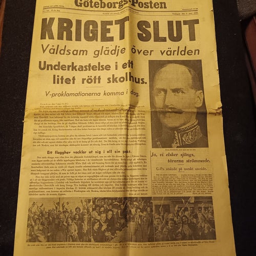 Göteborgs-Posten maj 1945 - krigsslutet
