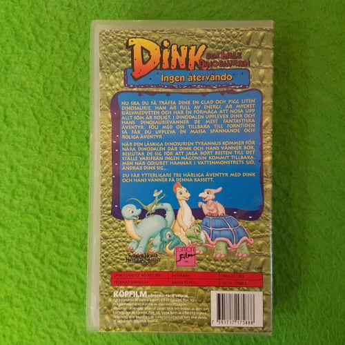 Dink den lille dinosaurien Ingen återvändo VHS SVENSKT TAL