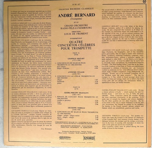 André Bernard – Quatre Concertos Célèbres Pour Trompette (LP)