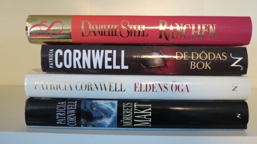 3 böcker Patricia Cornwell 1 bok Danielle Steel