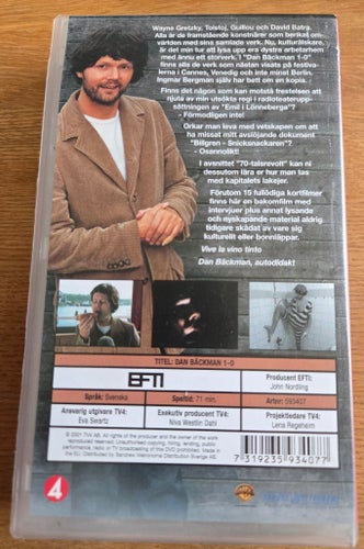 Dan Bäckman 1-0 VHS