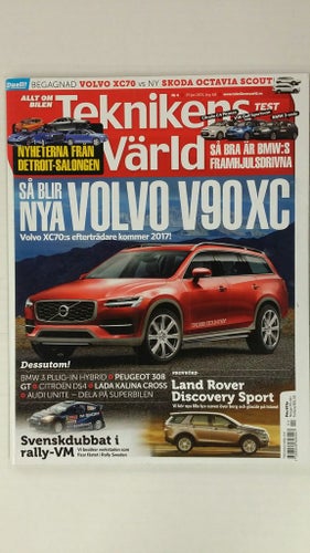 Teknikens Värld nr 4 2015: Land Rover Discovery Sport, Peugeot 308 GT