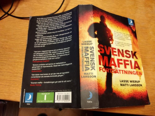 Svensk maffia fortsättningen av Lasse Wierup, Matti Larsson, bok. Very Good+