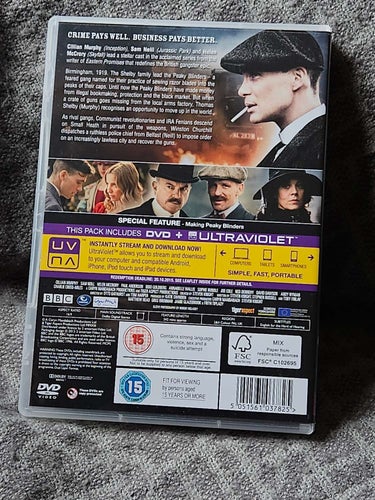 PEAKY BLINDERS- DVD ,EJ SVENSK TEXT