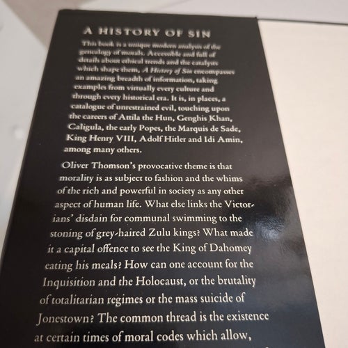 A History of Sin av Thomson, Oliver (inb) 1993