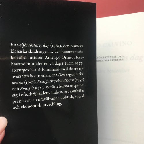 EN VALFÖRRÄTTARES DAG och andra berättelser Italo Calvino 2019
