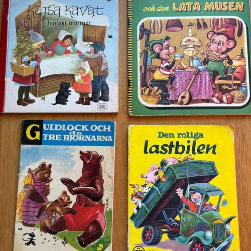 Blandade barnböcker 60–80-tal – Astrid Lindgren m.fl – retro vintage