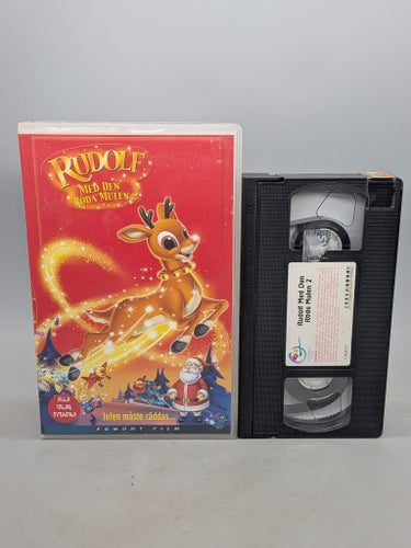 Rudolf med den röda mulen 2 - Svenskt tal - Ex Rental Hyrfilm - VHS
