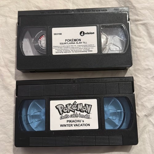 Pokémon VHS - Squirtlarna Slår Till & Pikachu's Winter Vacation