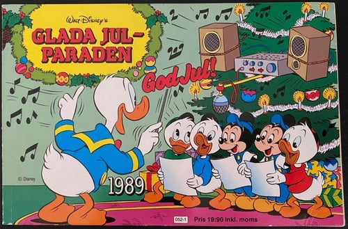 1 st seriealbum "Glada Jul-Paraden" av Walt Disney från 1989