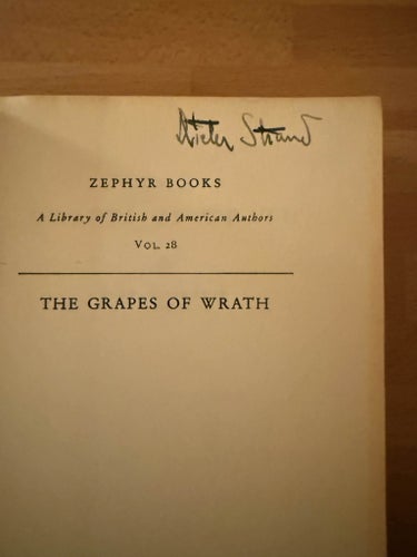 John Steinbeck – The Grapes of Wrath – ZEPHYR BOOKS – Dieter Strands ex