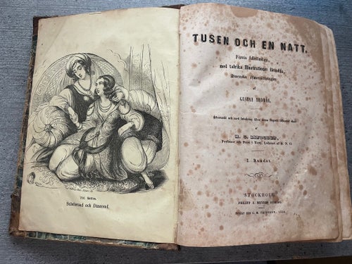 Tusen och en natt 1854 unik bok.