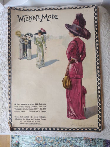 Unikt samlarobjekt: "Wiener Mode" från den 15 april 1912 – med mönsterark!