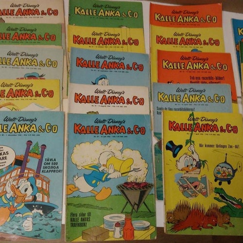 Samling Walt Disney's Kalle Anka & Co 1966 flera nummer 20 styck