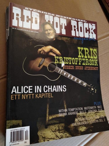 Red hot rock magazine 2010 nr 52 Kris Kristoferson Alice In Chains