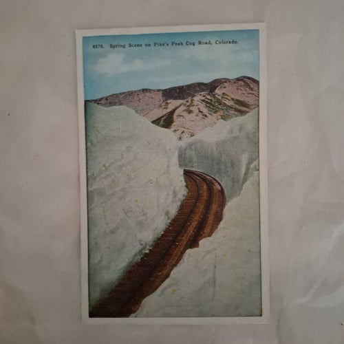 Vykort -Pike's Peak Cog Road, Colorado, USA.
