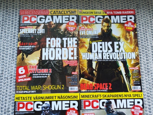 *UTRENSNING* Fyra nummer av Svenska PC Gamer från 2011