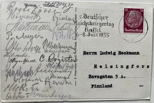 AK Weimar Kassel Deutscher Reichskriegertag 1935