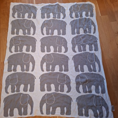 Finlayson Elefantii pläd barnfilt 95x80cm
