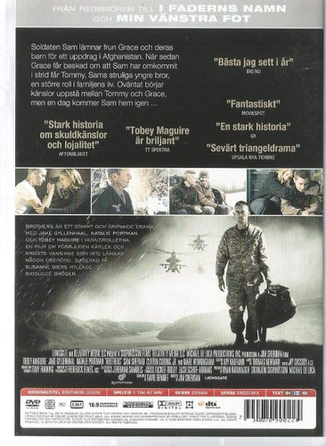 BROTHERS - TOBEY MAGUIRE , JAKE GYLLENHAAL ( SVENSKT TEXT )