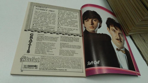 Starlet 1982 nr 52 Idolbilder Soft Cell, Jaret Martin "Dusty". Very Good plus
