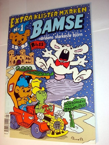 BAMSE 1992 1 (svensk) NY OLÄST EXTRA KLISTERMÄRKEN