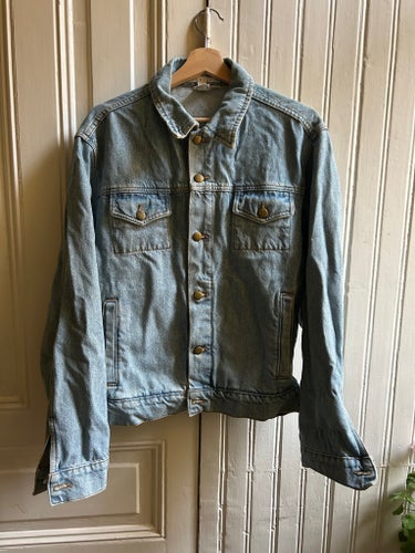 Vintage American Apparel blå jeansjacka, storlek M