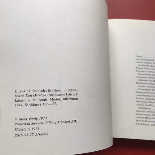 SÅ SKULLE FLICKOR VARA Mary Ørvig 1973