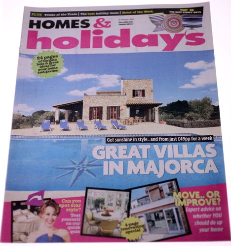 Homes & Holidays Magazine-3 magazines February 2009-NEW (Combined weight: 174g)