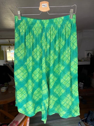 Härliga gröna mönstrade retro vintage shorts M L