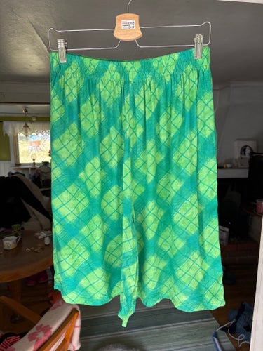Härliga gröna mönstrade retro vintage shorts M L