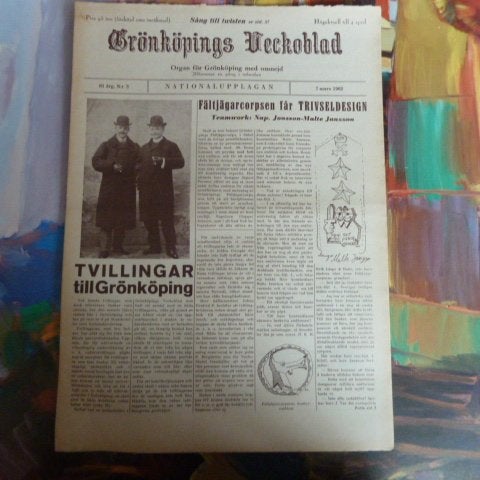 GRÖNKÖPINGS VECKOBLAD, 1962 MARS 7, TIDNING
