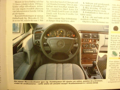test av nya MB Mecedes-Benz E 230 från 1995