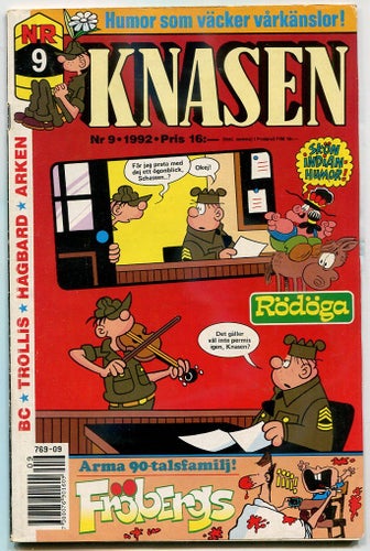 Knasen 1992 nr 9 Hagbard, Arken, Rödöga, Fröbergs, Trollkarl