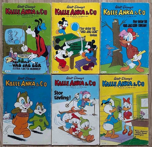 Kalle Anka & C:o, 1975, 6 st.