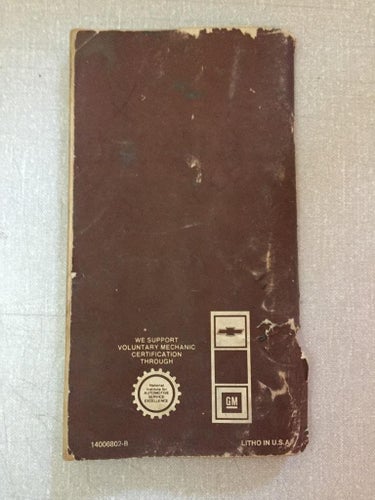 1979 Chevrolet Light Duty Truck Owner's & Driver's Manual