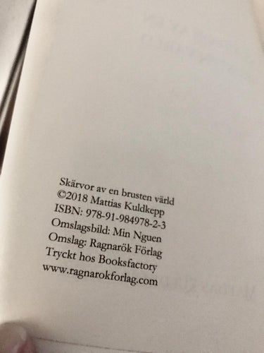Sönderfallets symfoni bok 1 SKÄRVOR AV EN BRUSTEN VÄRLD Mattias Kuldkepp 2018