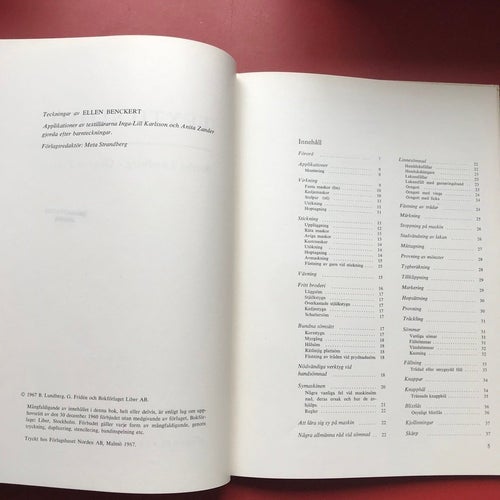 TEXTILSLÖJD Bertha Lundberg Gunvor Fridén 1967