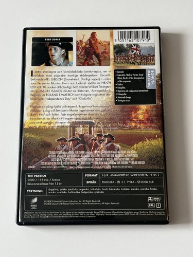 Patrioten (Mel Gibson & Heath Ledger, 2000). Beg. DVD