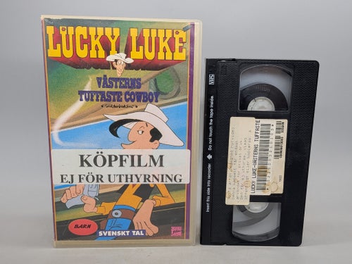 Lucky Luke - Västerns tuffaste Cowboy - Svenskt tal - Ex Rental Hyrfilm - VHS