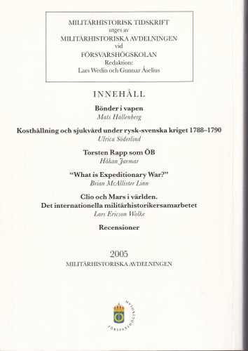 Militärhistorisk Tidskrift 2005