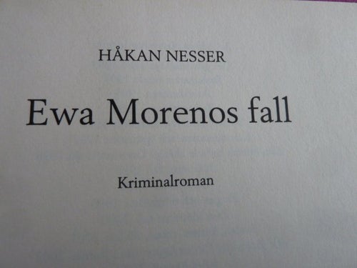 EWA MORENOS FALL, HÅKAN NESSER, 2003, BOK, BÖCKER