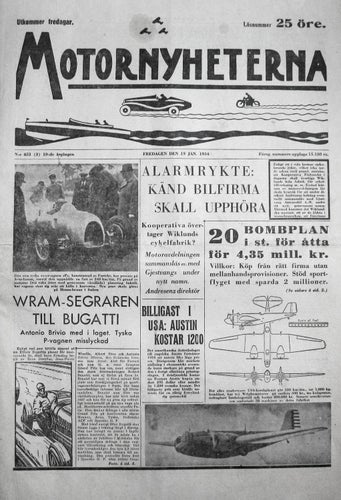 Motornyheterna 1934-3 Alfa Romeo På Monza..Plymouth Chrysler