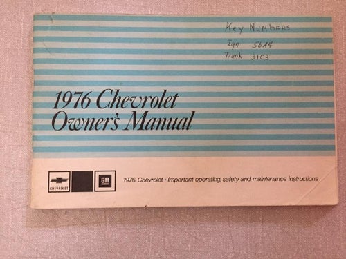 1976 Chevrolet Owner's Manual