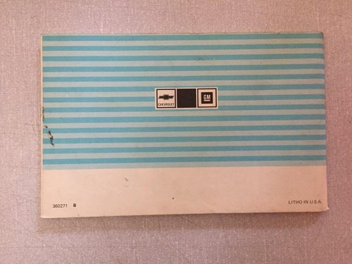 1976 Chevrolet Owner's Manual