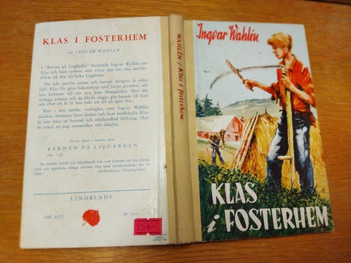 Klas i fosterhem av Ingvar Wahlen. bok. Very Good