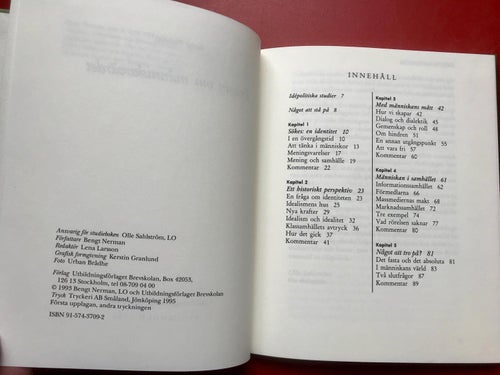 FRÅGAN OM MÄNNISKOVÄRDET Bengt Nerman 1995