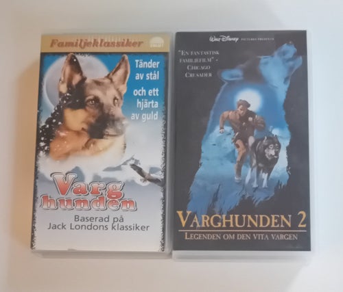 Varghunden 1 & 2 VHS / SE / Jack Londons berättelser / Disney